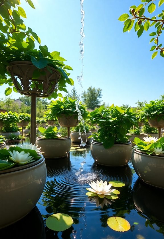 beautiful water themed planters