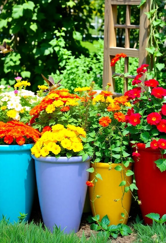 brighten spaces with planters
