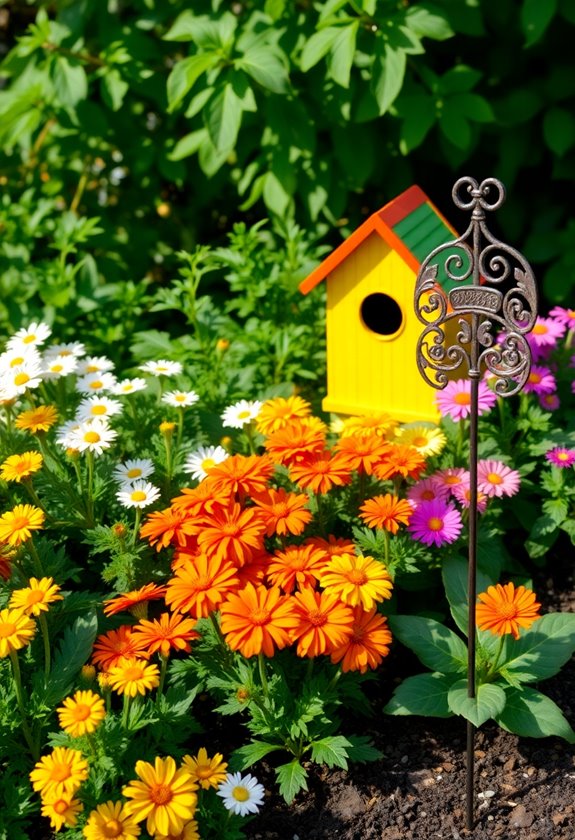 colorful flower companion plants