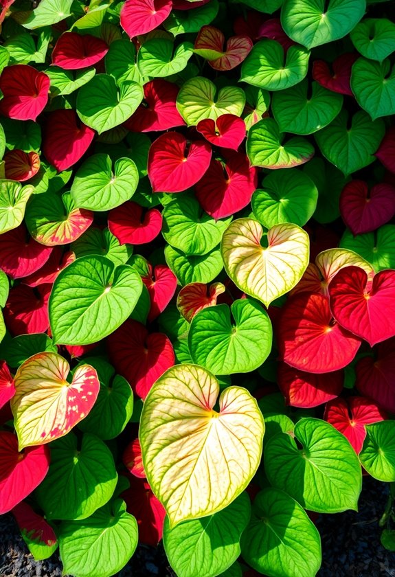 colorful leafy plants flourish