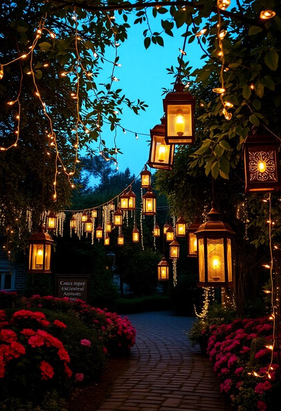 decorative illuminated hanging fixtures