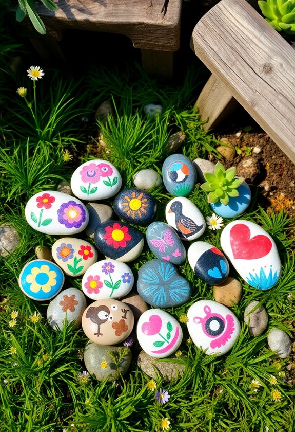 decorative painted stones collection