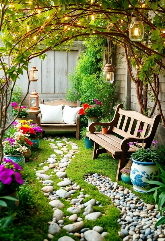 decorative pebble garden paths