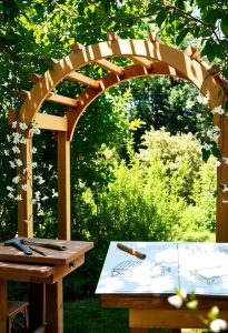 diy garden arbor construction