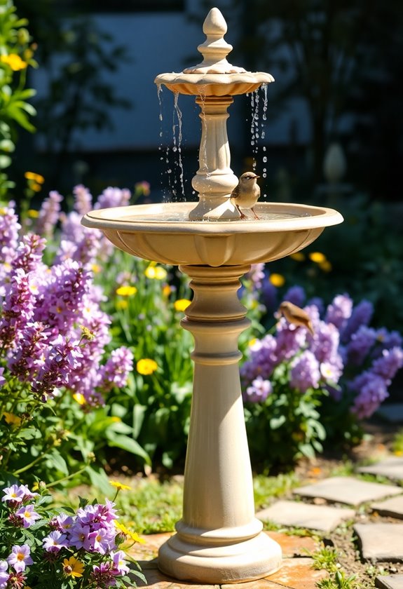 elegant outdoor water feature
