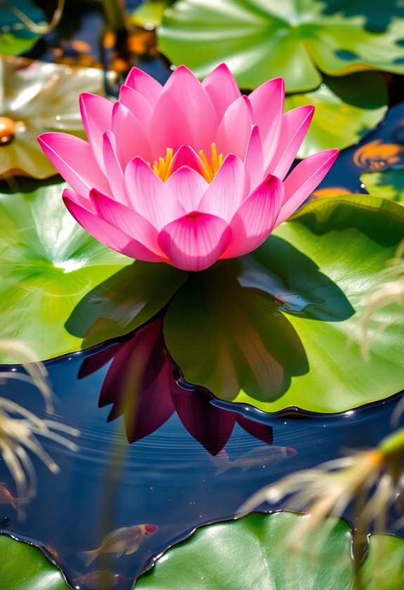 elegant water flower bloom