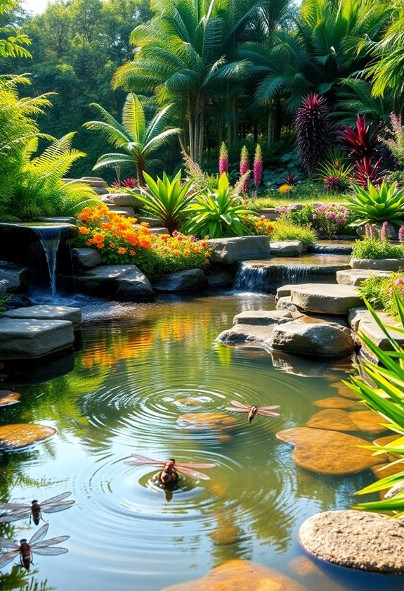 enhancing ponds with waterfalls
