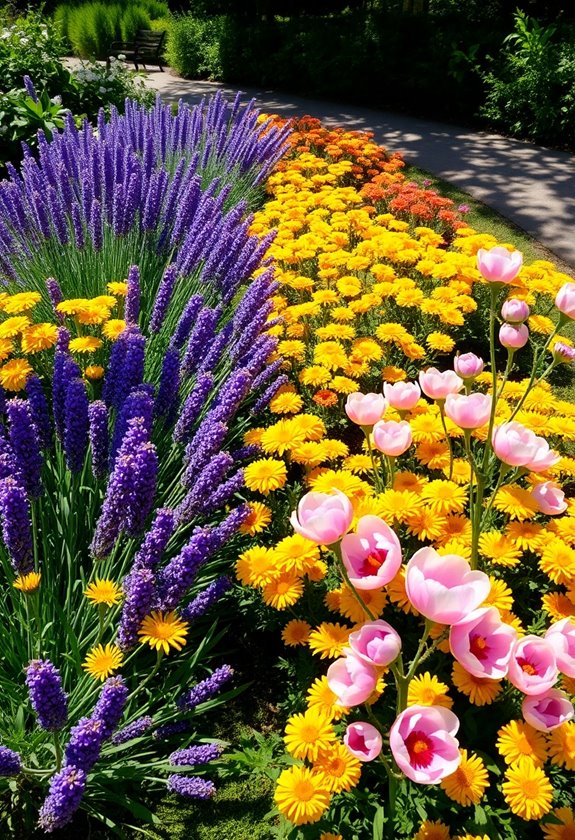 flower bed design layout