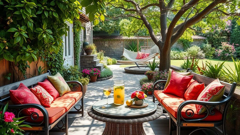 garden seating enhancement ideas