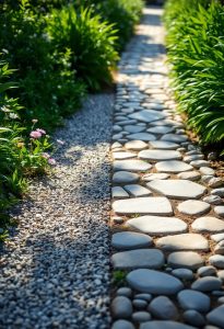 gravel and stone pathways