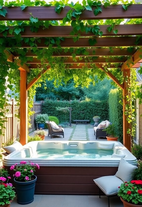 hot tub relaxation shelter