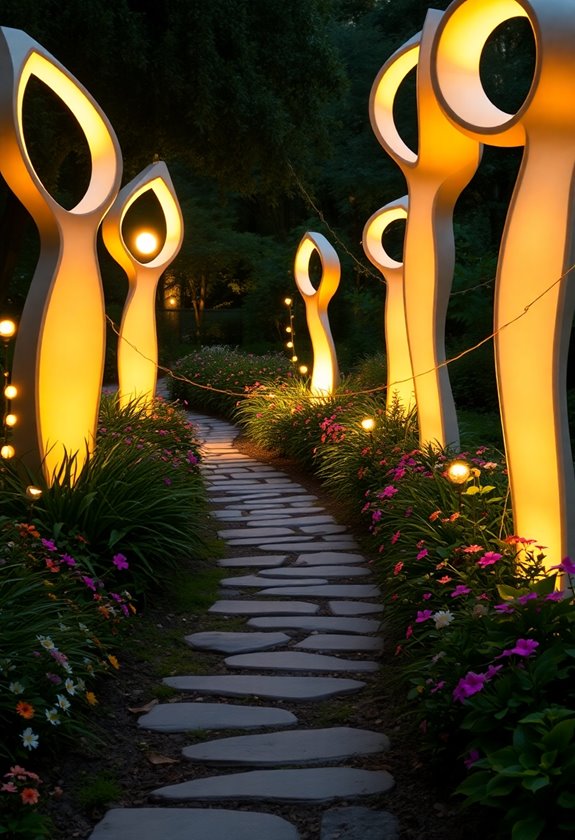illuminated artistic sculptures