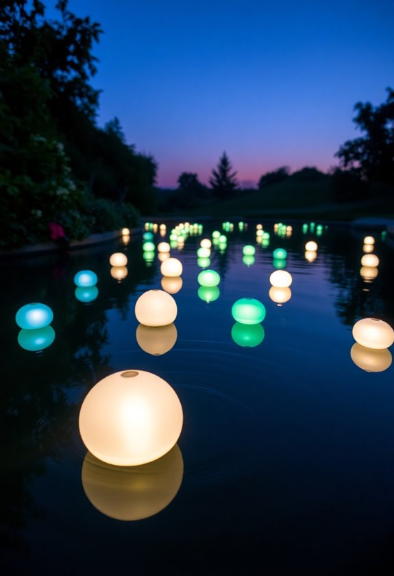 illuminated pond decorations floating