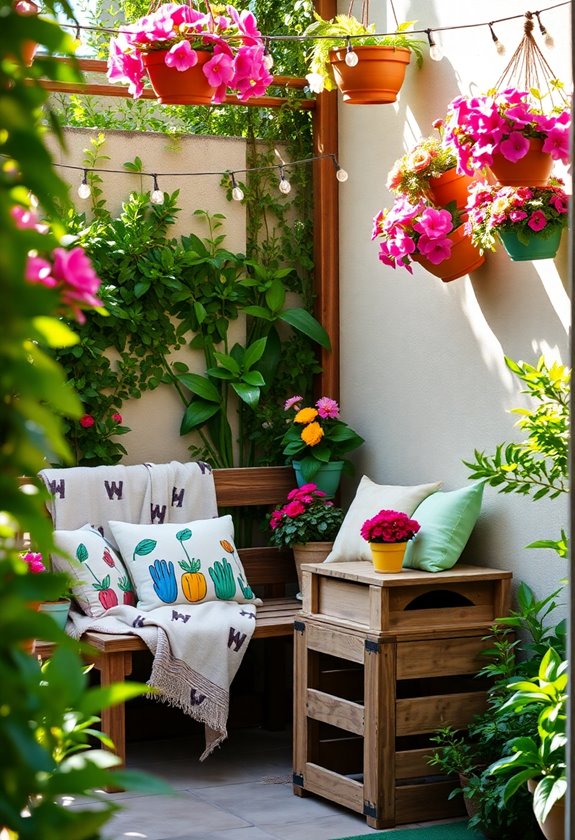 inviting outdoor relaxation space