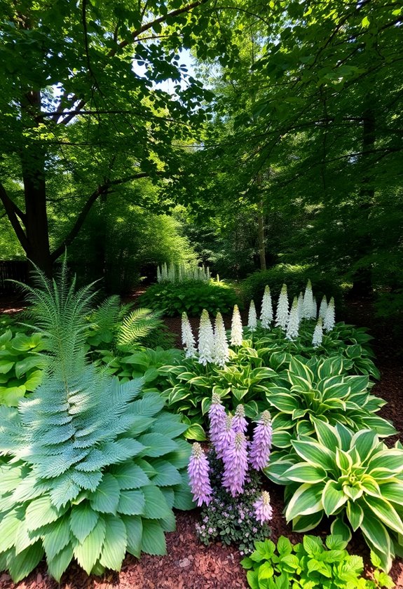 plants thriving in shade