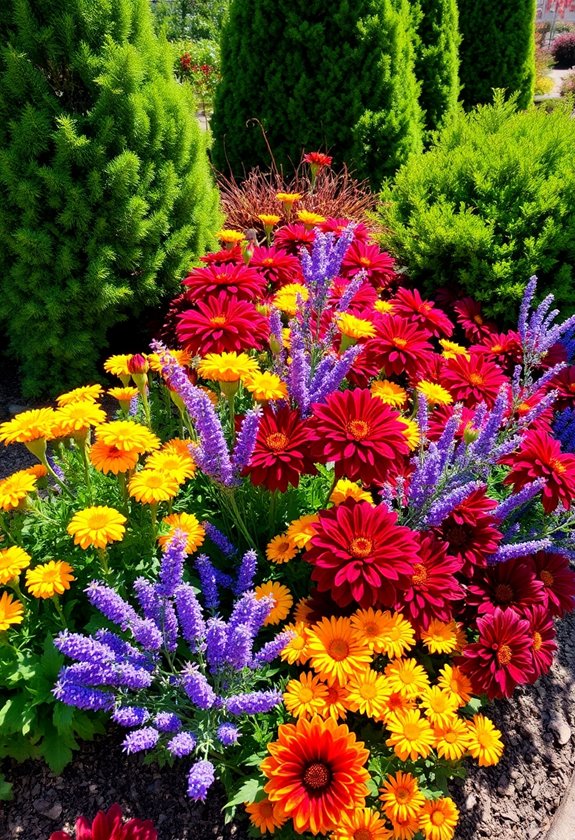 seasonal flower bed design