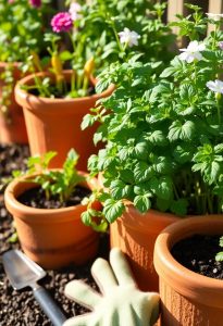 self watering container gardening tips