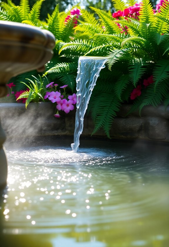 serene water features outdoors