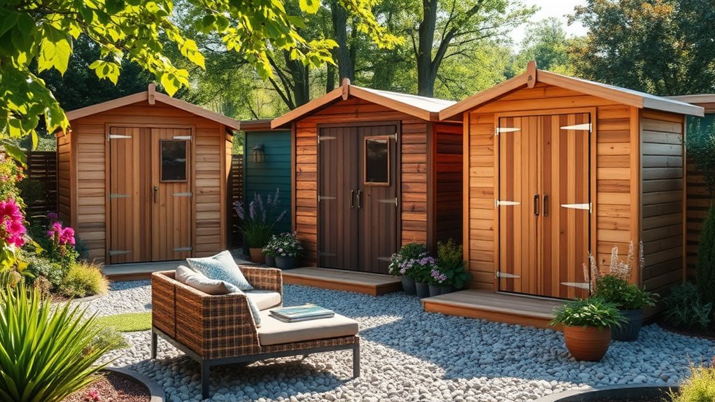 stylish outdoor garden sheds