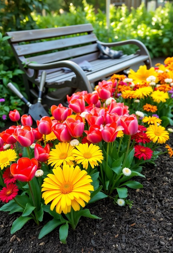 thriving flower bed maintenance