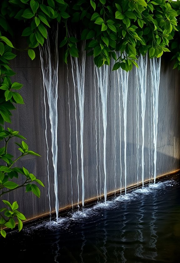 tranquil water wall feature
