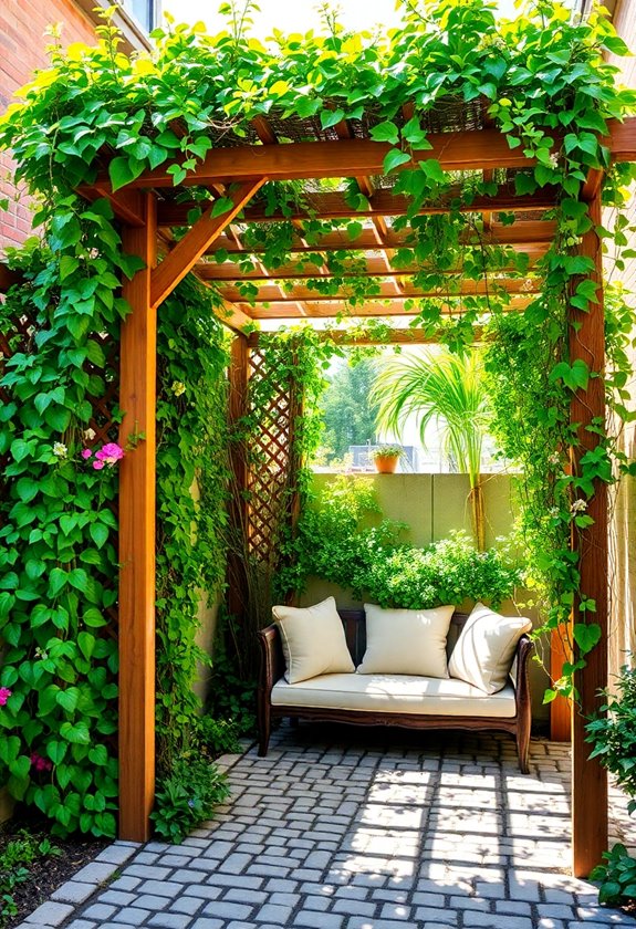 vertical garden pergola design