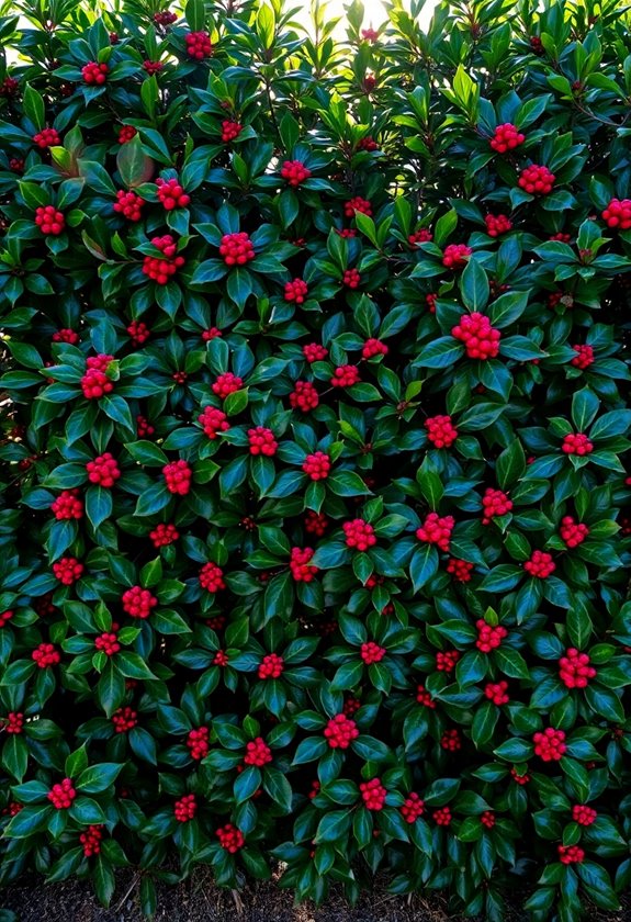 vibrant berries lush greens