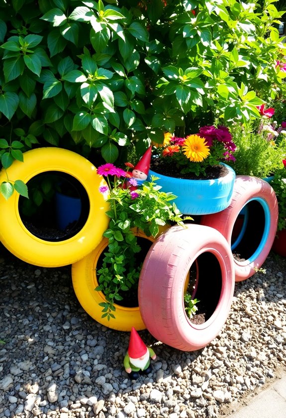 worn out rubber car tires