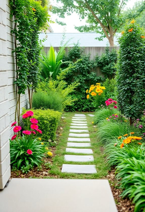 assess space for garden paths