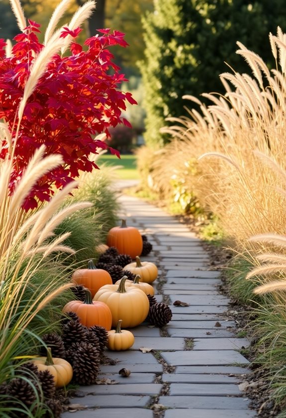 autumn garden walkway decoration