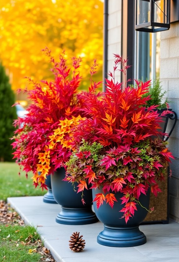 autumn outdoor planter design