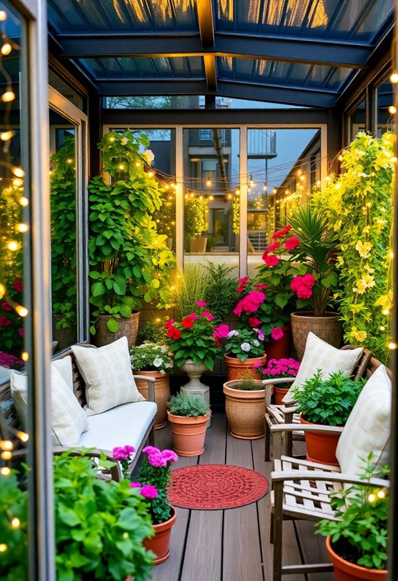balcony enclosed garden ideas
