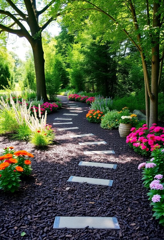 bark mulch enhances garden aesthetics