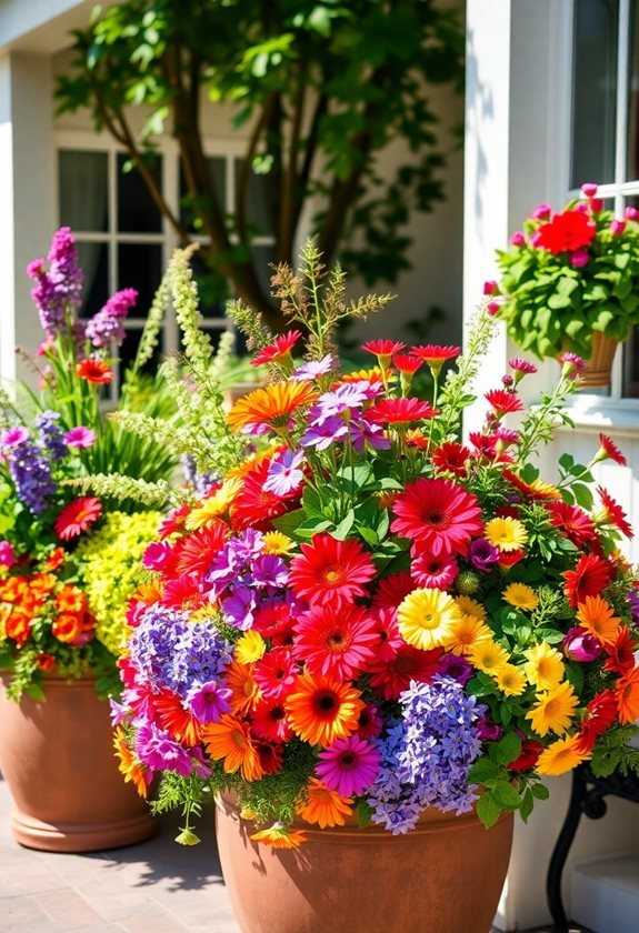 beautiful container flower arrangements