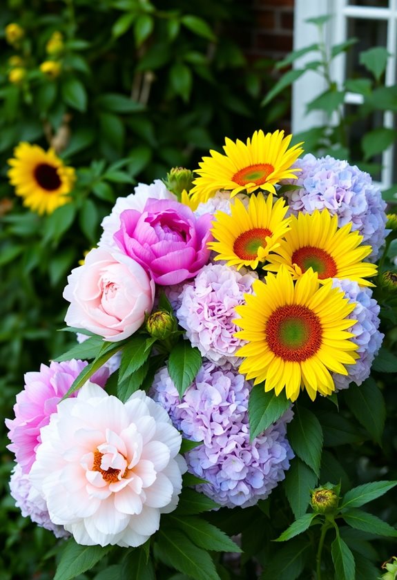 beautiful flower garden arrangements