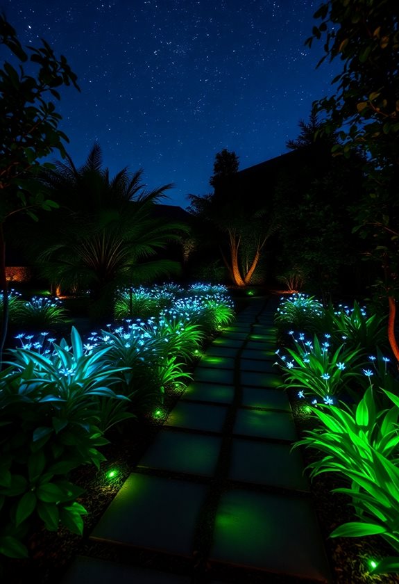 bioluminescent plants enhance gardens