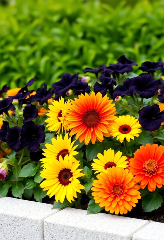 black and bright contrasts