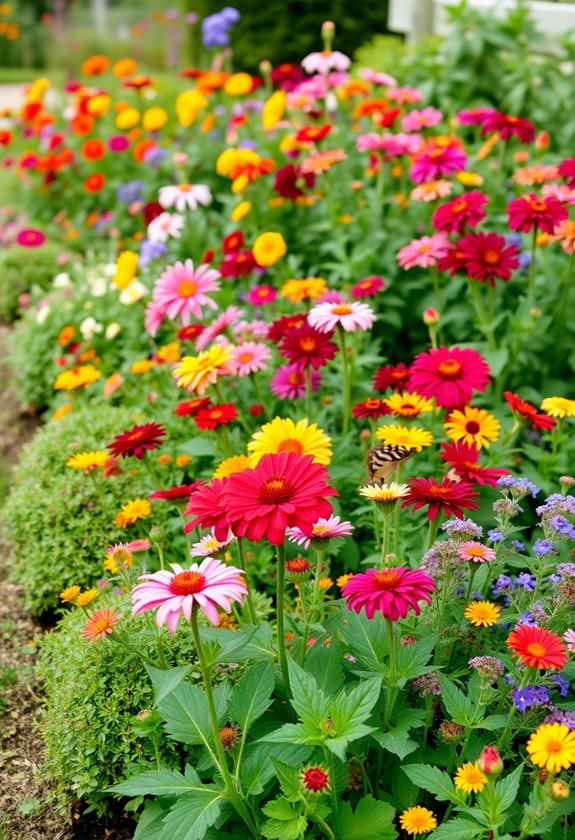 blend perennials and annuals