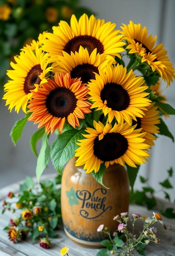 bold sunflowers brighten gardens