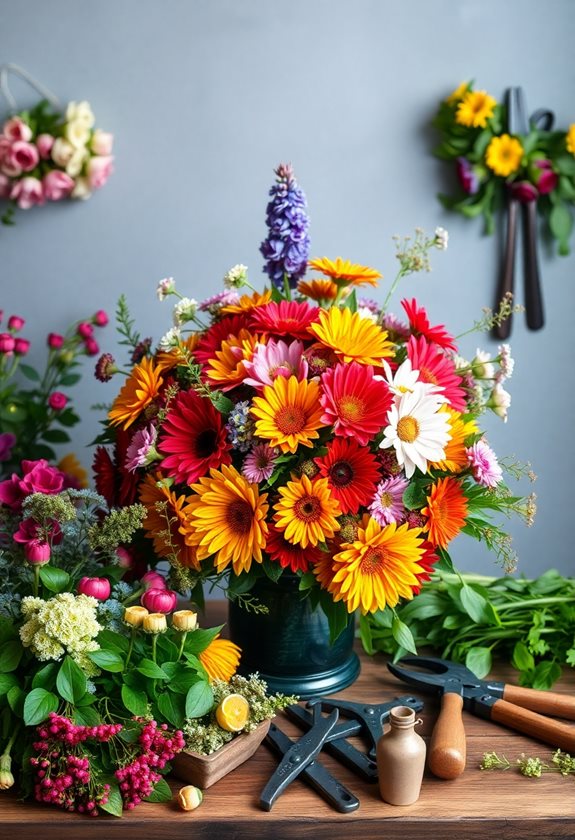 bonding through flower arranging