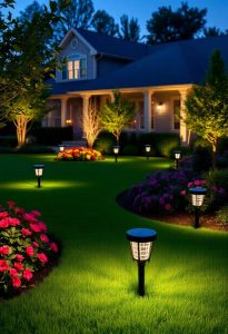 bright solar yard spotlights