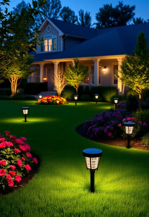 bright solar yard spotlights