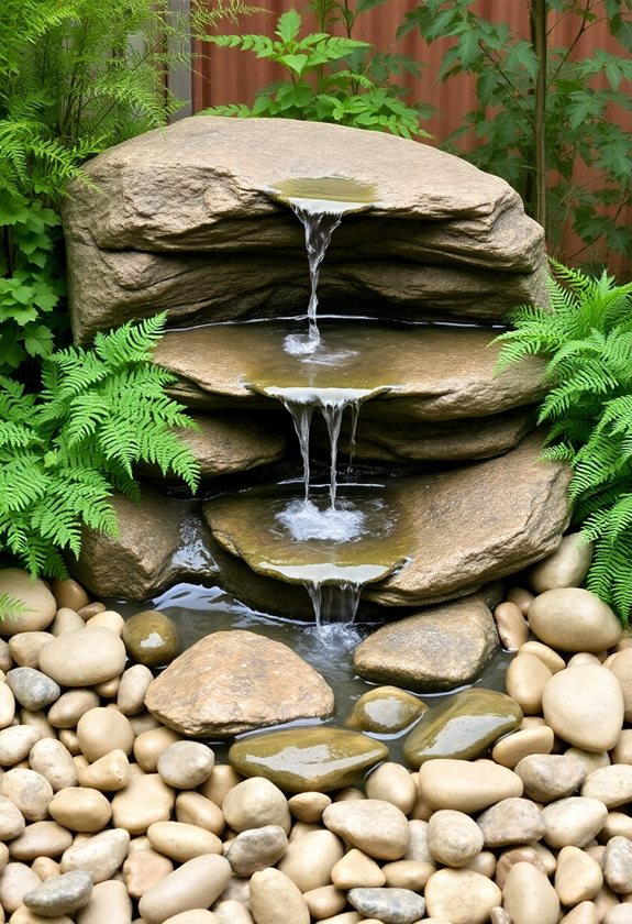 bubbling rock fountain creation