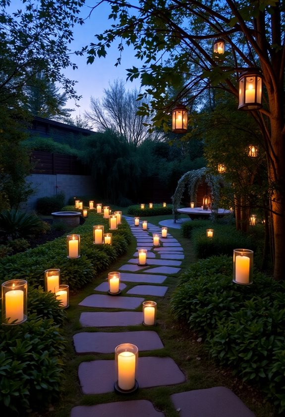 candle safety for outdoor ambiance