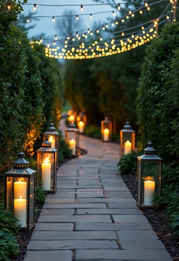 candlelit garden pathways romance