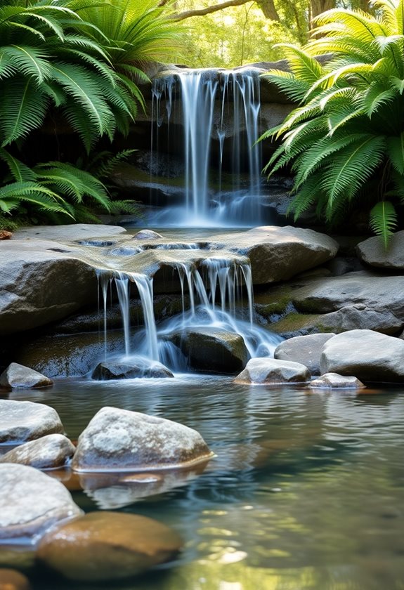 cascading waterfalls backyard paradise