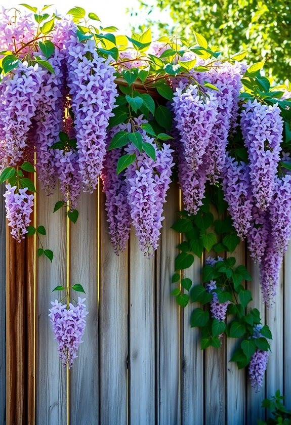 cascading wisteria garden beauty