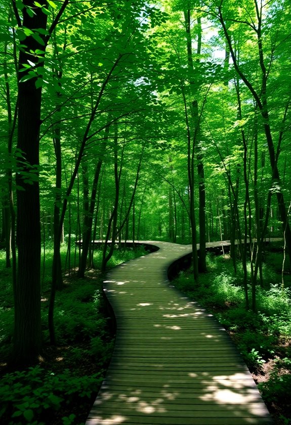 charming durable wooden boardwalks