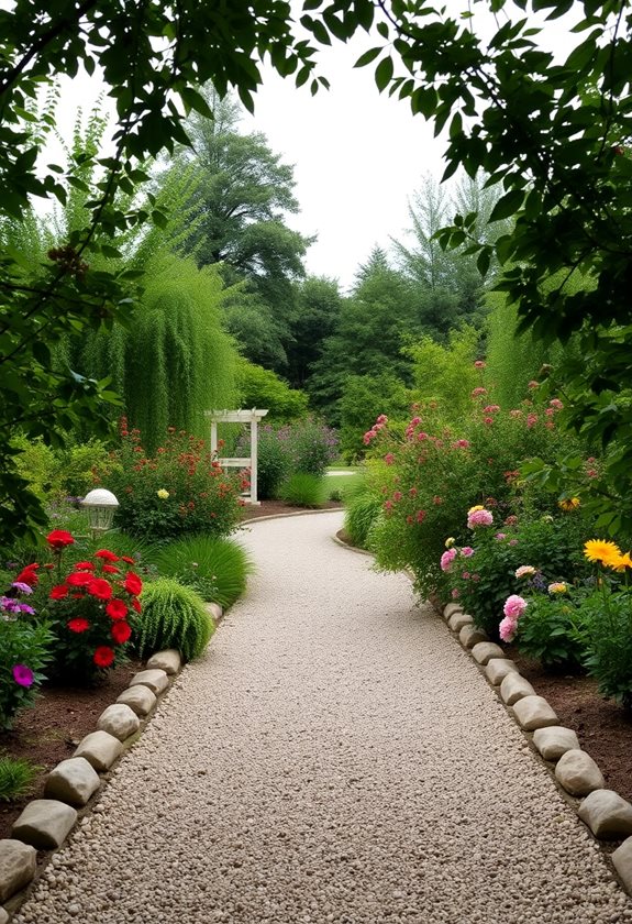 charming flexible gravel pathways