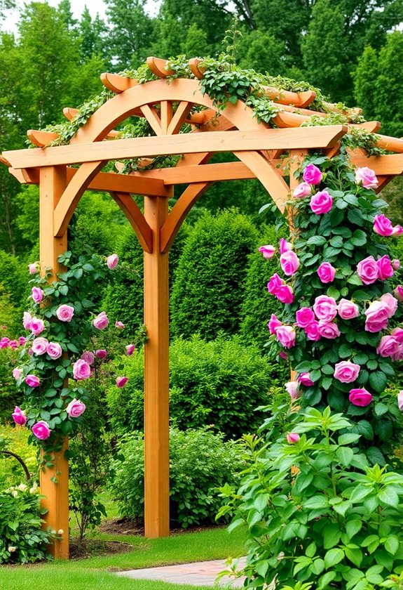 charming garden entrance structures